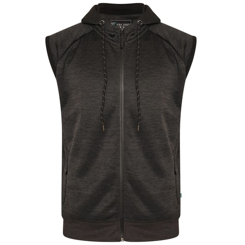 KAM Active Performance Sleeveless Hoody Charcoal